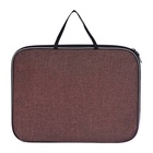 Папка с ручками текстильная А4, Calligrata "Офис", для бумаг, для офиса, нейлон 600D, лён, коричневая, ПМ/1, 350 х 270 х 20 мм - Фото 4