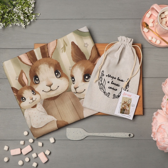 Набор подарочный «Мира вам и вашей семье»: полотенце 40×73 см, лопатка - Фото 1