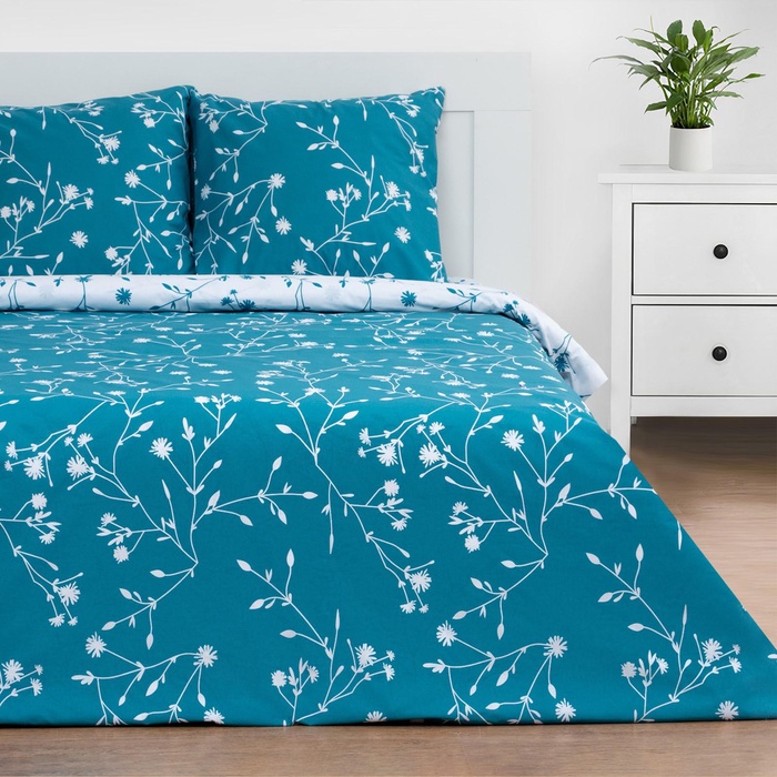 Постельное бельё Этель дуэт Flowers (вид 2) 143х215 см-2 шт., 220х240 см, 70*70 см - 2 шт, поплин 125 - Фото 1