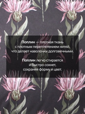 Комплект наволочек «Этель. Артишок», 50×70 см, 2 шт., поплин, хлопок 100%