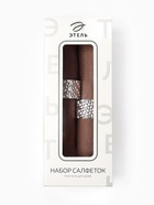 Набор салфеток с декоративными кольцами Этель Sand, 40×40 см - 2 шт., 100% лён - Фото 3