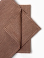 Набор салфеток с декоративными кольцами Этель Sand, 40×40 см - 2 шт., 100% лён - Фото 9