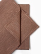 Набор салфеток с декоративными кольцами «Этель» Sand, 40×40 см - 4 шт., 100% лён - Фото 9