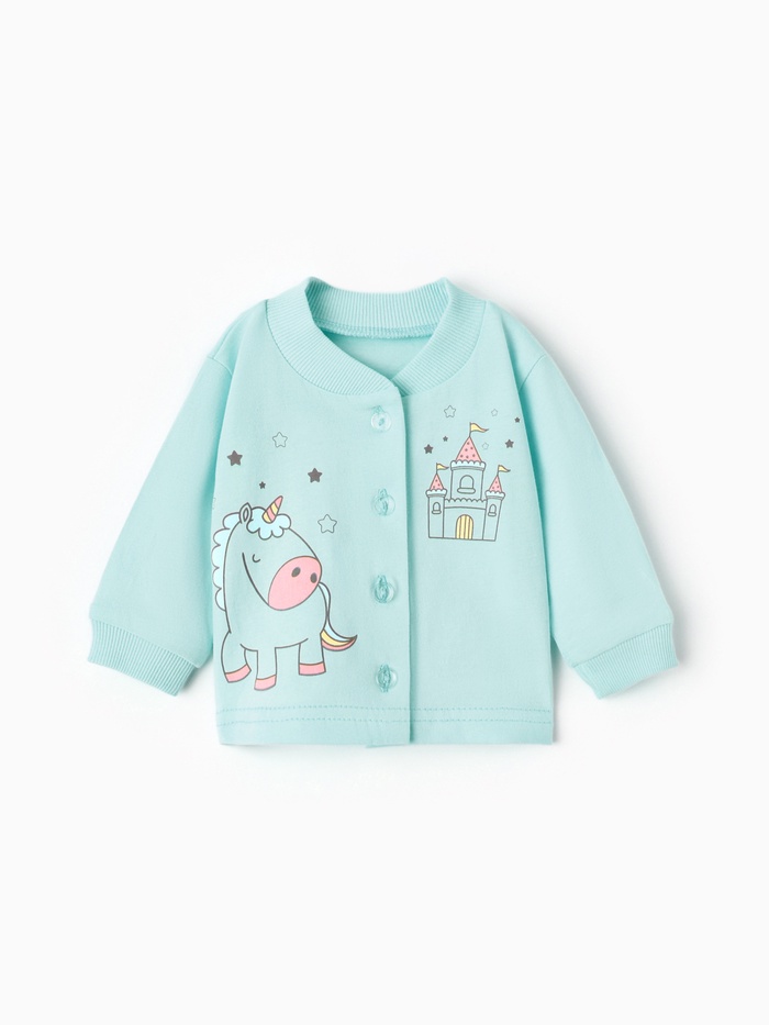 Кофточка для девочки, цвет мятный, рост 68 см - Фото 1