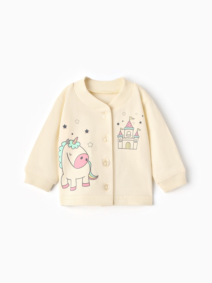 Кофточка для девочки, цвет светло-бежевый, рост 74 см - Фото 1