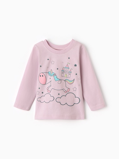 Лонгслив для девочки, сиреневый, рост 104 см