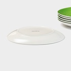 Тарелки глубокие Доляна «Палитра», d=26.5 см, набор 6 шт., фарфор, зелёные - Фото 4