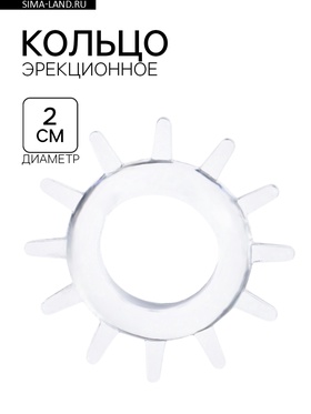 Эрекционное кольцо с усиками, d=2 см, силикон, прозрачный  (артикул 10166254)  большой выбор товаров оптом и в розницу по низким ценам с доставкой