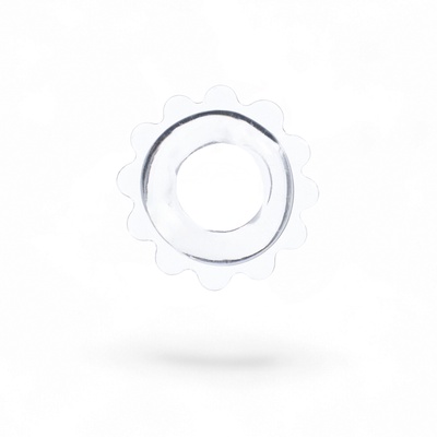 Эрекционное кольцо с рельефом, d=2 см, силикон, прозрачный