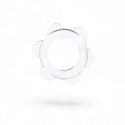 Эрекционное кольцо с точками, d=2 см, силикон, прозрачный