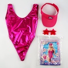 Карнавальный набор «Огненная штучка»: купальник, козырёк, очки, р-р 42-44 - Фото 2