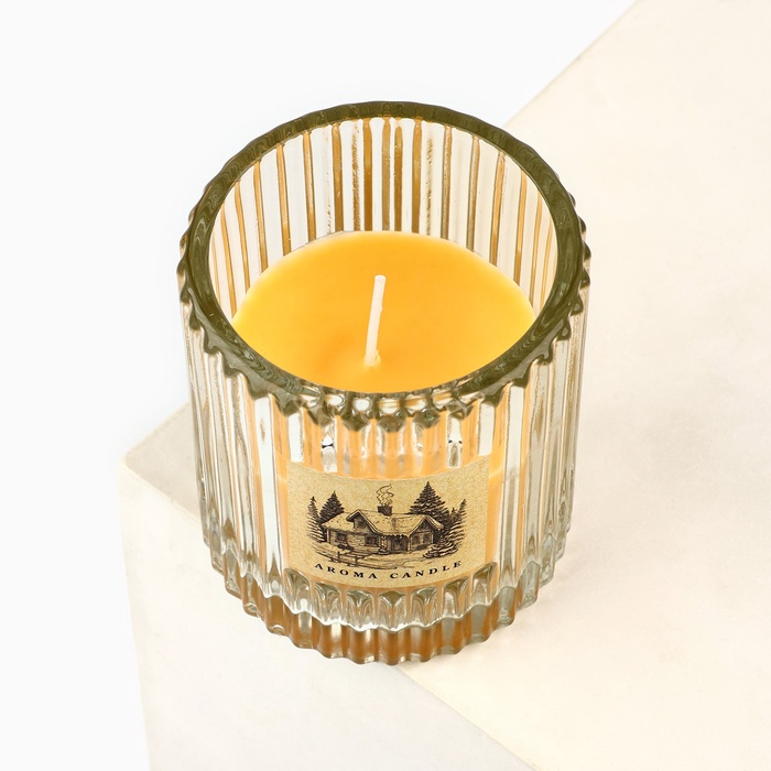 Свеча интерьерная "Aroma candle", аромат апельсин, 7,5 х 8,6 см