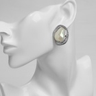 Серьги с жемчугом «Абстракция» желание, цвет белый в серебре, камень форма и цвет МИКС - Фото 3