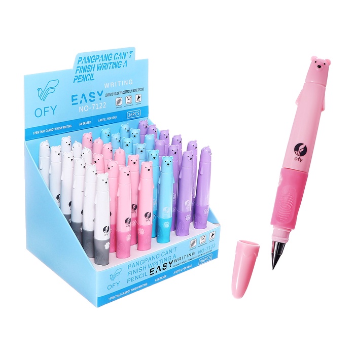 Вечный карандаш чернографитный «Мишка», МИКС