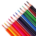 Карандаши 12 цветов, треугольные, деревянные «Морские обитатели», в металлическом тубусе, МИКС - Фото 5