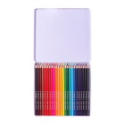 Карандаши 24 цвета, треугольные, деревянные «Пейзаж», в металлическом пенале, МИКС - Фото 3