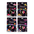 Карандаши 18 цветов, в картонной коробке, шестигранные, деревянные «Цветы на чёрном», МИКС - Фото 4