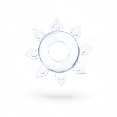 Эрекционное кольцо с усиками, d=1.5 см, силикон, прозрачный