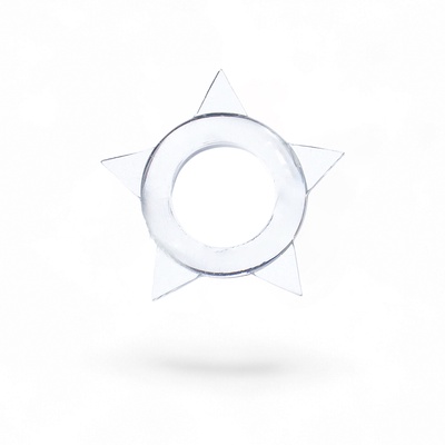 Эрекционное кольцо с усиками, d=1.5 см, силикон, прозрачный