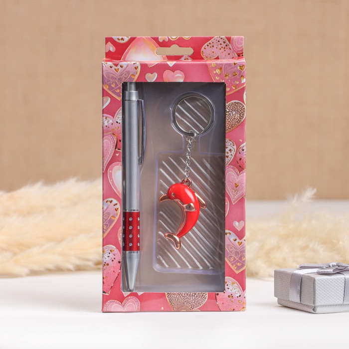 Набор подарочный 2 в 1 (ручка, брелок) - Фото 1