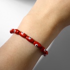 Браслет-оберег «Глазки», деревянные рисинки, красный - Фото 4