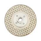 Диск алмазный для резки и шлифовки ТУНДРА, гальванический, сплошной, сухой рез, 115 мм, М14 - Фото 2