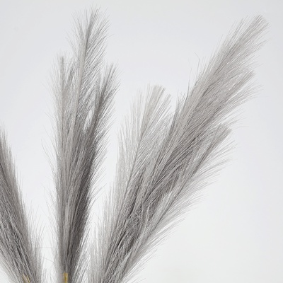 Сухоцветы искусственные «Пампасная трава», 70 см, 3 шт., серый