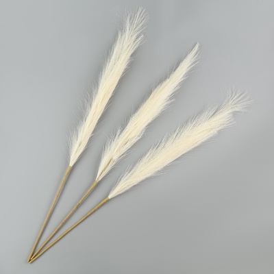 Сухоцветы искусственные «Пампасная трава», 70 см, 3 шт., молочный