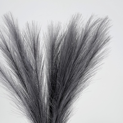 Сухоцветы искусственные «Пампасная трава», 43 см, 3 шт., тёмно-серый