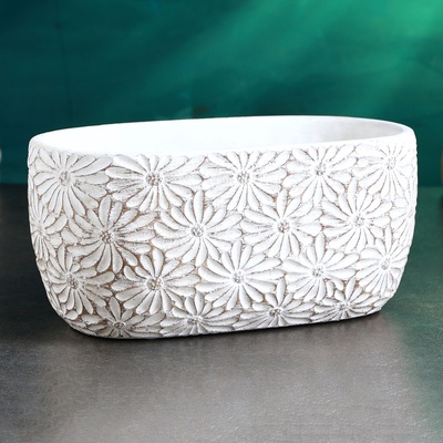 Кашпо для цветов «Дейзи», 23×12×11 см, бетон