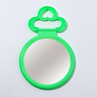 Зеркало настольное, круглое, настенное, 11.5×17.8 см, (d=9.5 см), зелёное - Фото 4