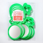 Зеркало настольное, круглое, настенное, 11.5×17.8 см, (d=9.5 см), зелёное - Фото 5