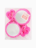 Зеркало настольное, круглое, настенное, 11.5×17.8 см, (d=9.5 см), розовое - Фото 3