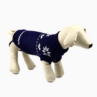 Одежда для собак. Свитер вязаный с орнаментом «Новогодний», синий, размер L - Фото 2