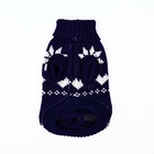 Одежда для собак. Свитер вязаный с орнаментом «Новогодний», синий, размер S - Фото 8