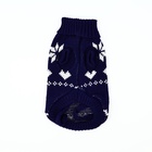 Одежда для собак. Свитер вязаный с орнаментом «Новогодний», синий, размер M - Фото 8