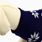 Одежда для собак. Свитер вязаный с орнаментом «Новогодний», синий, размер XL - Фото 4