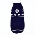Одежда для собак. Свитер вязаный с орнаментом «Новогодний», синий, размер XL - Фото 7