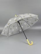 Зонт - трость детский «Пчёлки», полуавтоматический, 8 спиц, R=45/54 см, D=90 см, прозрачный, белый, жёлтый - Фото 3