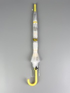 Зонт - трость детский «Пчёлки», полуавтоматический, 8 спиц, R=45/54 см, D=90 см, прозрачный, белый, жёлтый - Фото 4