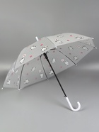 Зонт - трость детский «Коровки», полуавтоматический, 8 спиц, R=45/54 см, d=90 см, прозрачный, белый - Фото 3