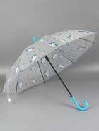 Зонт - трость детский «Единороги», полуавтоматический, 8 спиц, R=45/54 см, d=90 см, прозрачный, белый, голубой - Фото 3