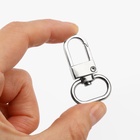 Карабин металлический, 41×25 мм / 20×2.5 мм, 5 шт., цвет серебряный - Фото 3