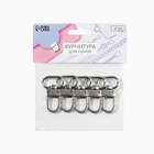 Карабин металлический, 41×25 мм / 20×2.5 мм, 5 шт., цвет серебряный - Фото 5