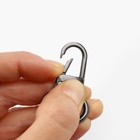 Карабин металлический, 41×25 мм / 20×2.5 мм, 5 шт., цвет чёрный никель - Фото 4