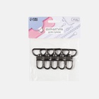 Карабин металлический, 42×30 мм, / 25×2.5 мм, 5 шт., цвет чёрный никель - Фото 5