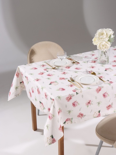 Скатерть Этель Bloom, 149×250 см, 100% хлопок, репс 210 г/м²