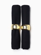 Набор салфеток с декоративными кольцами «Этель» Dark, 40×40 см - 2 шт., 100% лён, чёрный - Фото 5