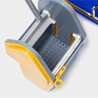 Тележка для уборки с вертикальным отжимом, два ведра по 25 л, на колёсах, хромированная рама - Фото 8