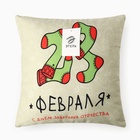 Подушка декоративная «Этель. 23 февраля», 40×40 см, велюр - Фото 6